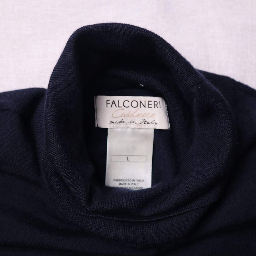 FALCONERI Black Cashmere Turtleneck Sweater Made in Italy Size‎ L - Picture 4 of 8